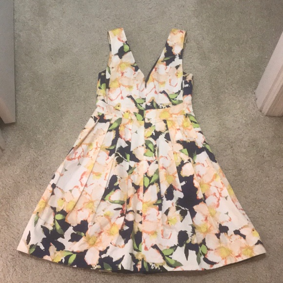J Crew floral sleeveless dress size 0 - Picture 3 of 3